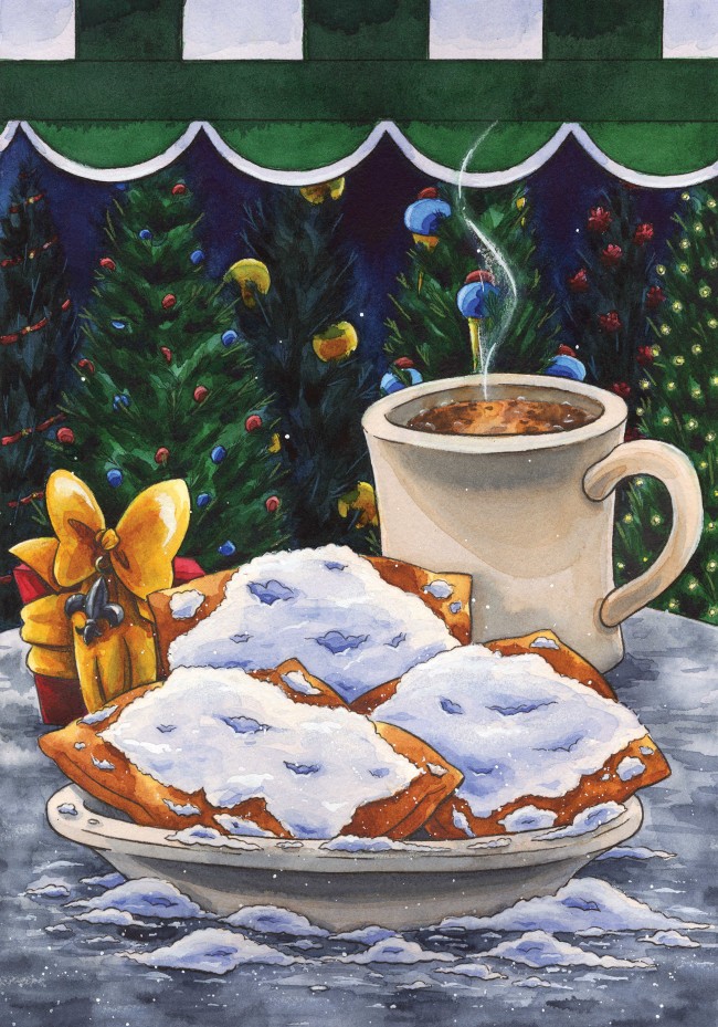 Sugar and Snowflakes (traditional watercolor)