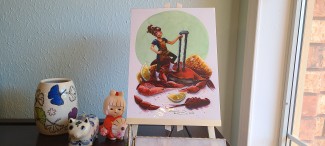 9x12 Crawfish print